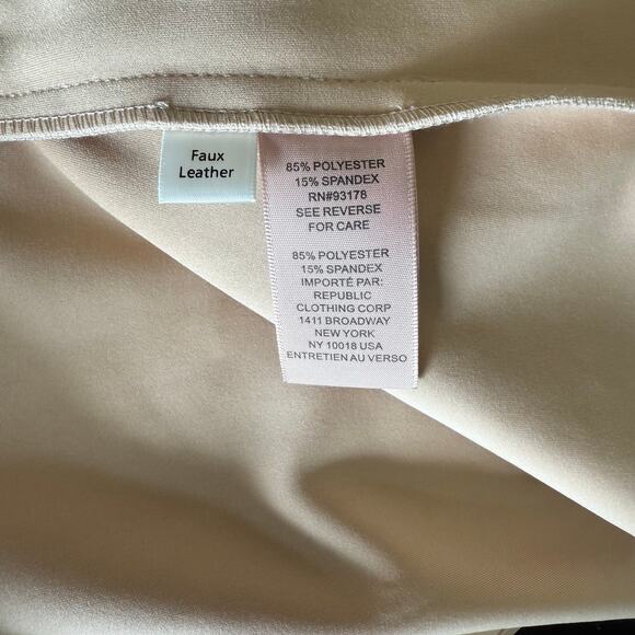 Philosophy Republic Duster Jacket Size Missing Faux Suede Leather Beige Long - Picture 10 of 10